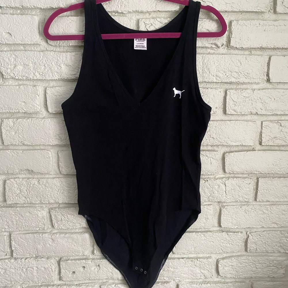 Victoria's Secret Black Sleeveless Bodysuit
